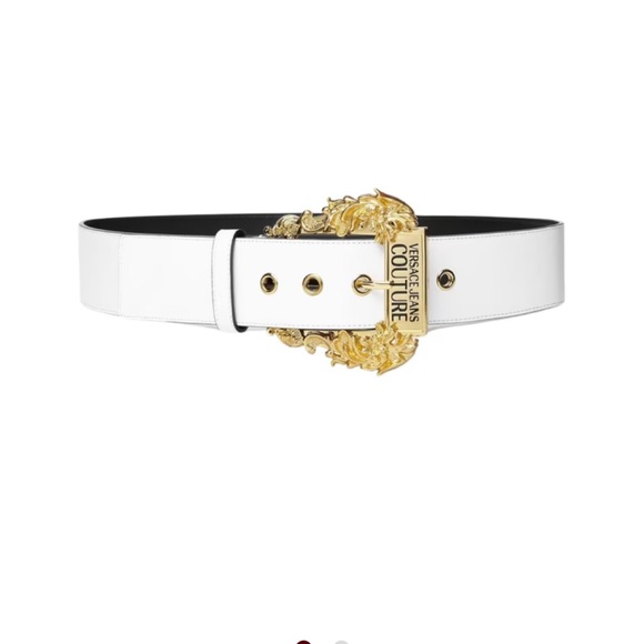 Versace jeans COUTURE white belt 3cm wide belt is beautiful...